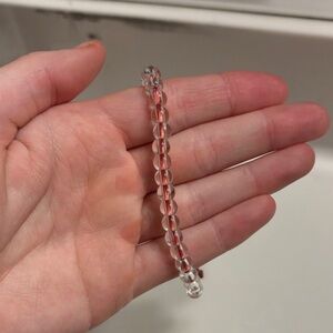 Chic Pink Glass Beaded Bracelet